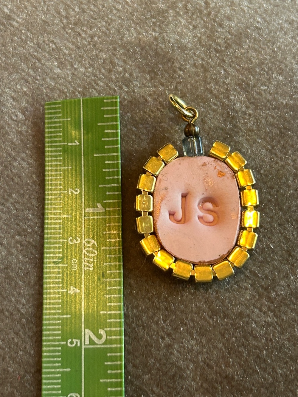 Gold and White Mini Lover’s Eye Portrait Pendant Necklace Charm - Picture 4 of 4